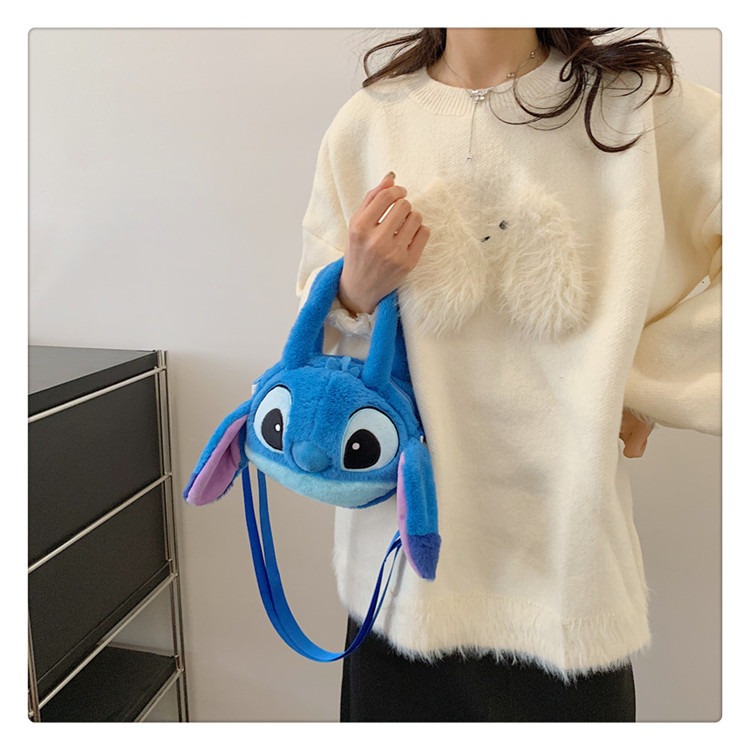 Disney Stitch Soft Plush Crossbody Bag